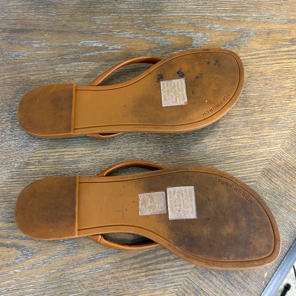 Tory Burch Chelsea Brown Leather Flip Flop sandals size 7 - Picture 5 of 5